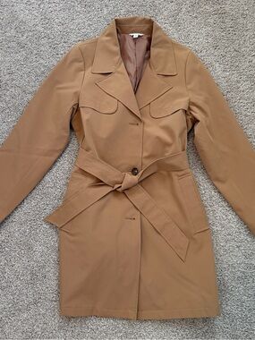 Khaki Belted Trench Coat